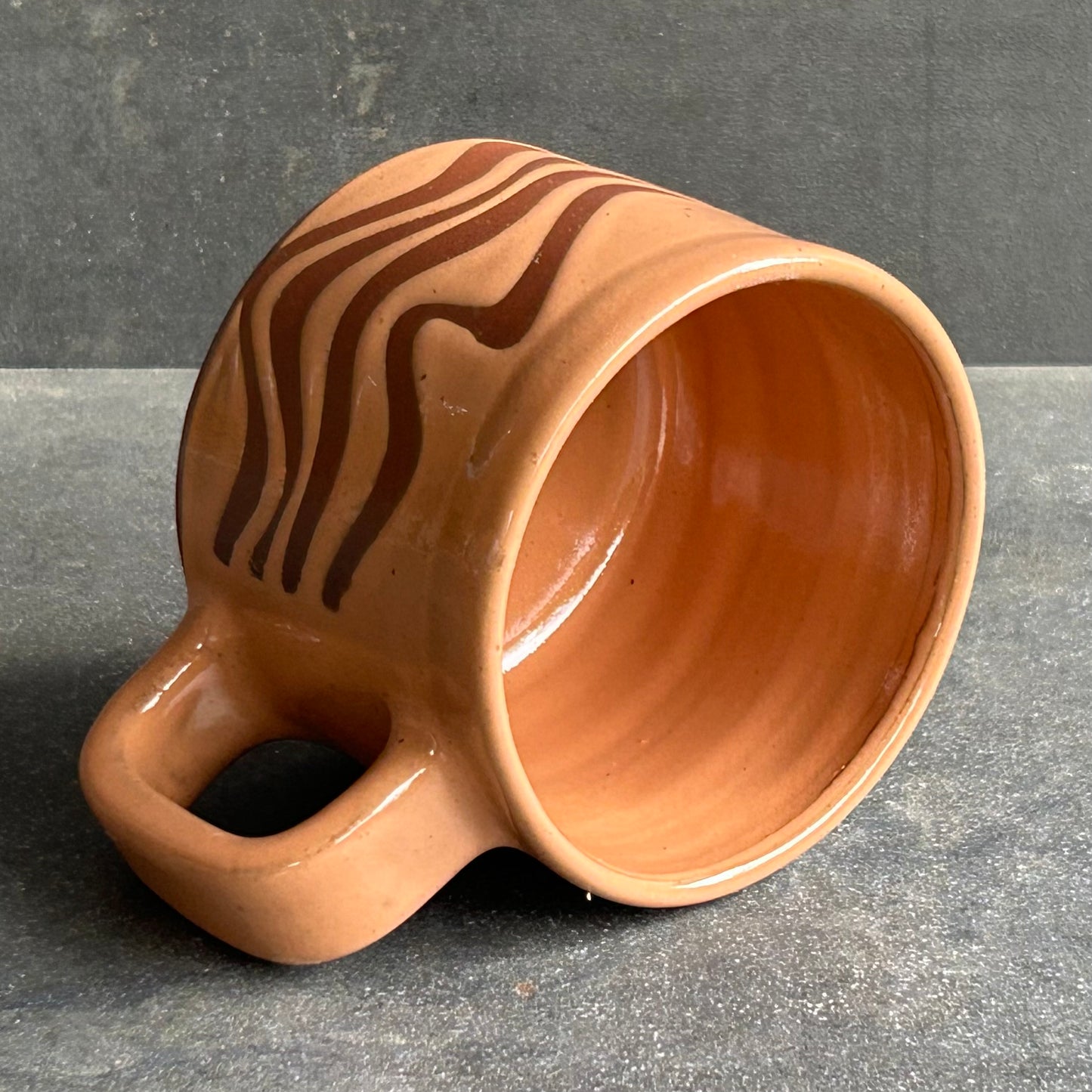 Mini Wave Mug - Nude / Rust