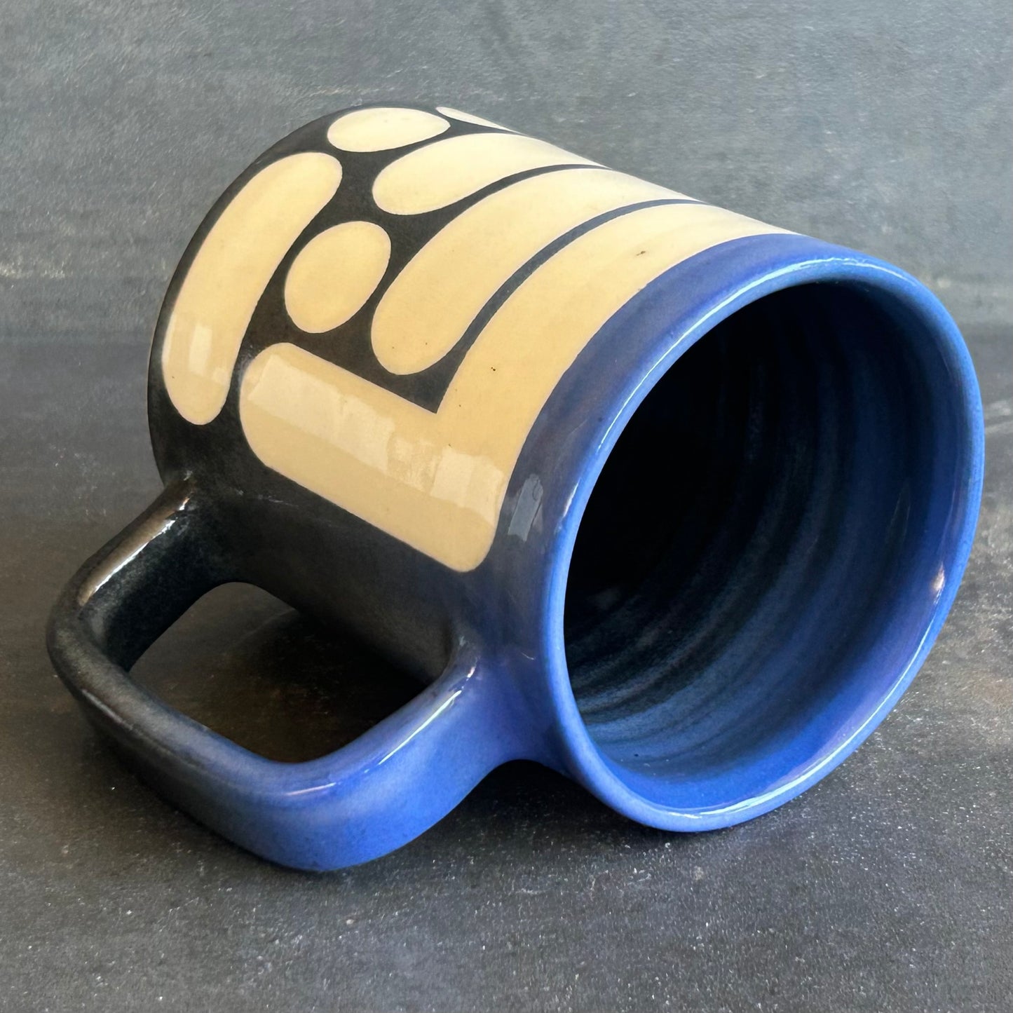 Blob Mug - Fade Black to Blue