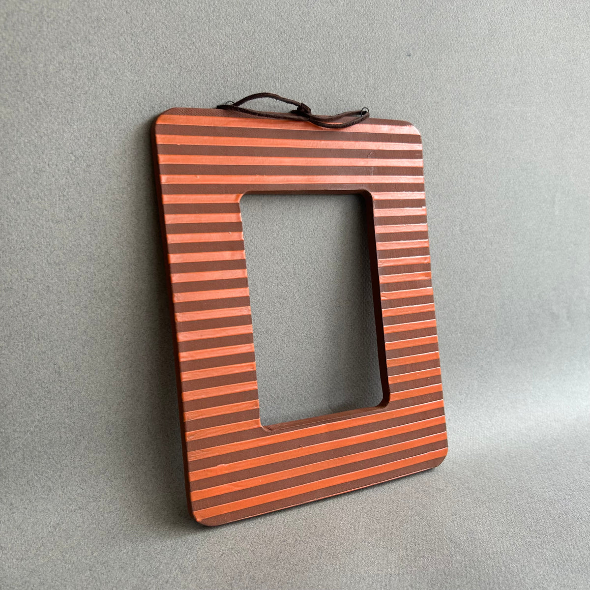4x6 Stripe Frame - Orange / Rust