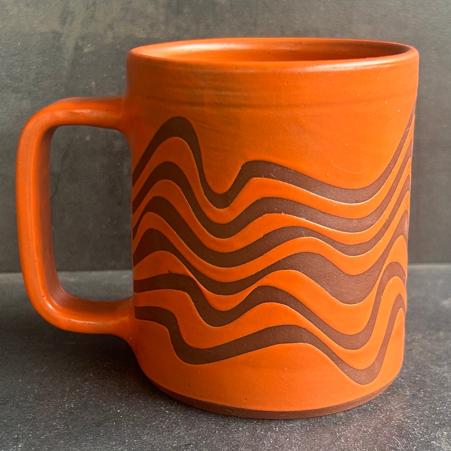 Wave Mug - Orange Matte / Rust