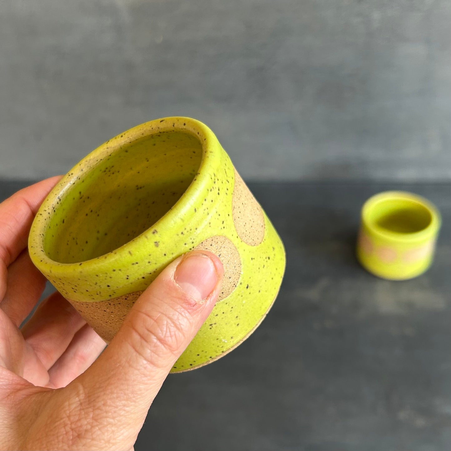 4oz. Blob Cortada Cup - Citrus Matte / Speckled Buff