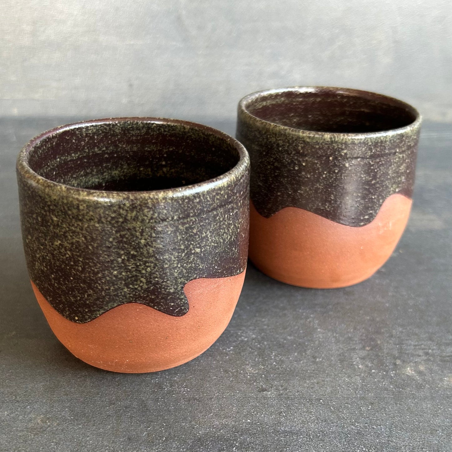 8oz Wave Cup - Temmoku / Rust