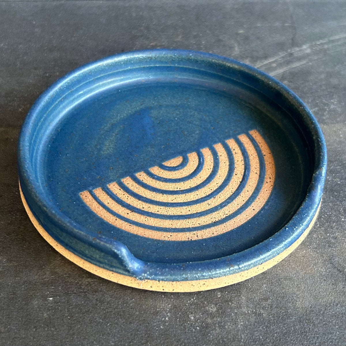 Half Circle Coaster - Midnight Blue / Speckled Buff