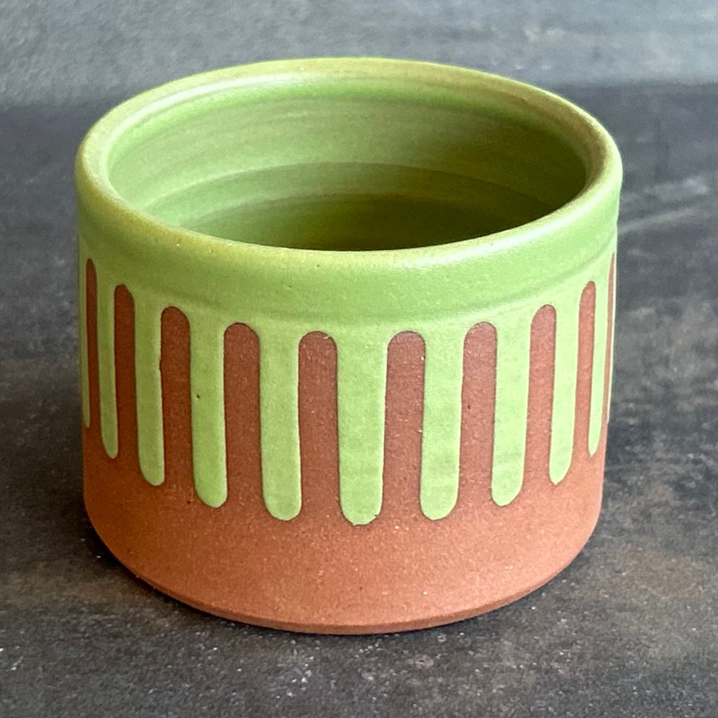 4oz. Drip Cortada Cup - Green Matte / Rust