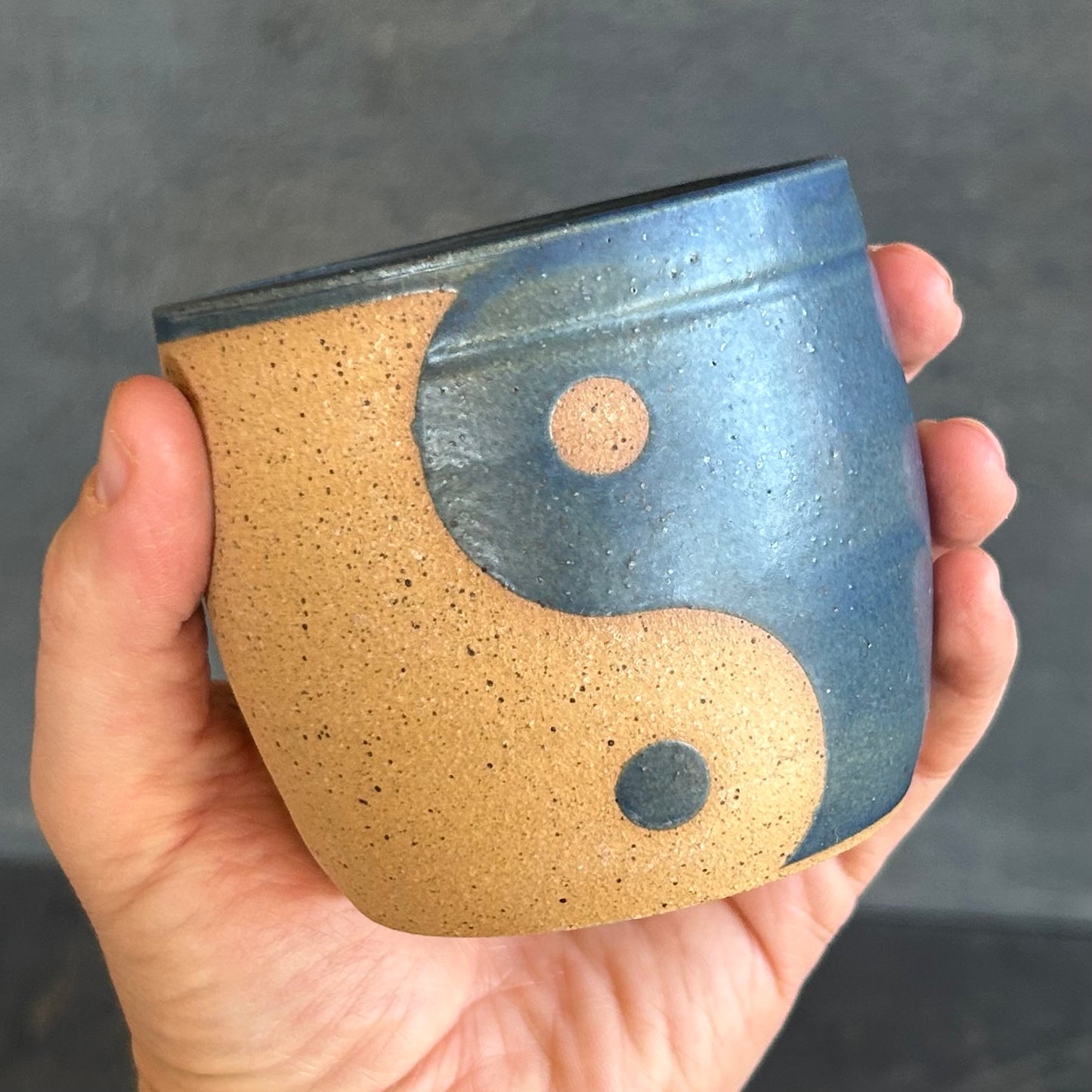 8oz Yin Yang Cup - Midnight Blue / Speckled Buff