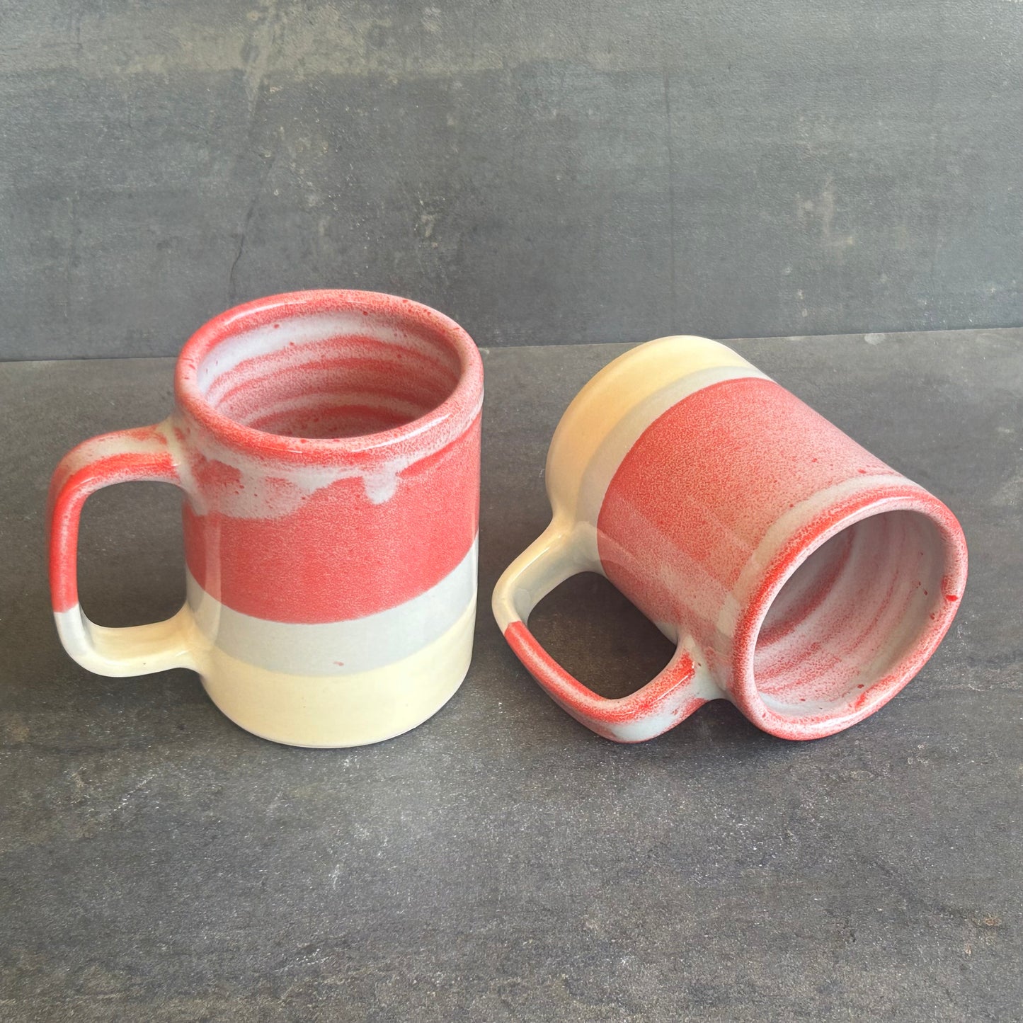 Mug - Red / Grey Drip