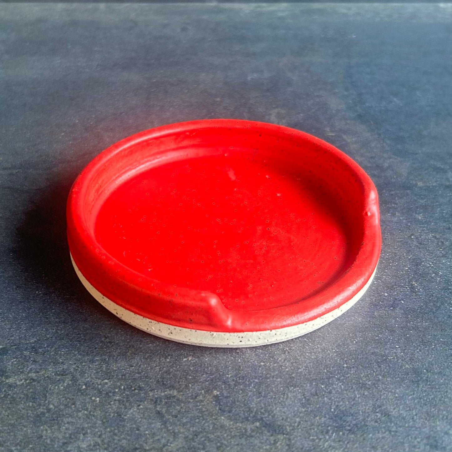 Coaster - Red Matte / Speckled White