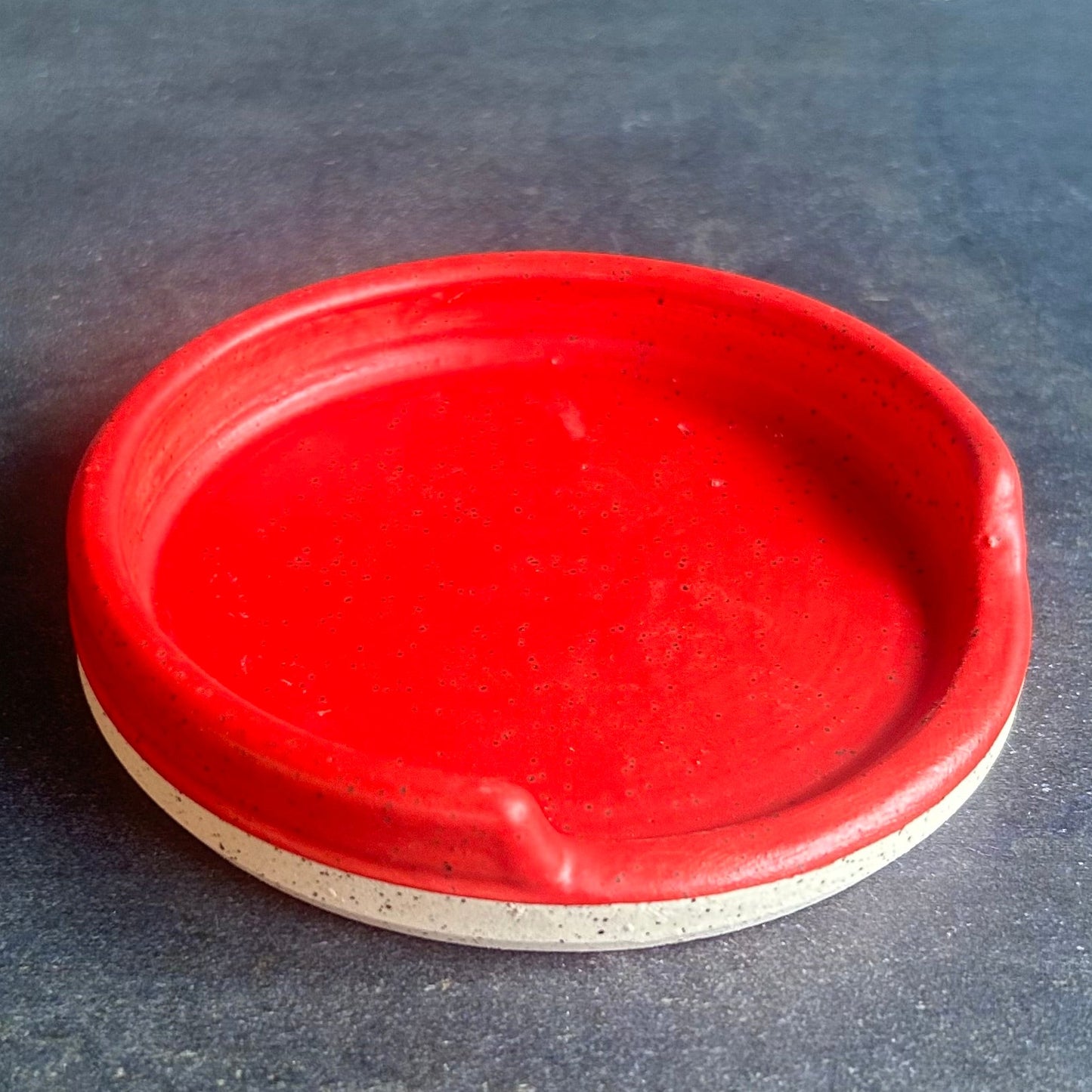Coaster - Red Matte / Speckled White