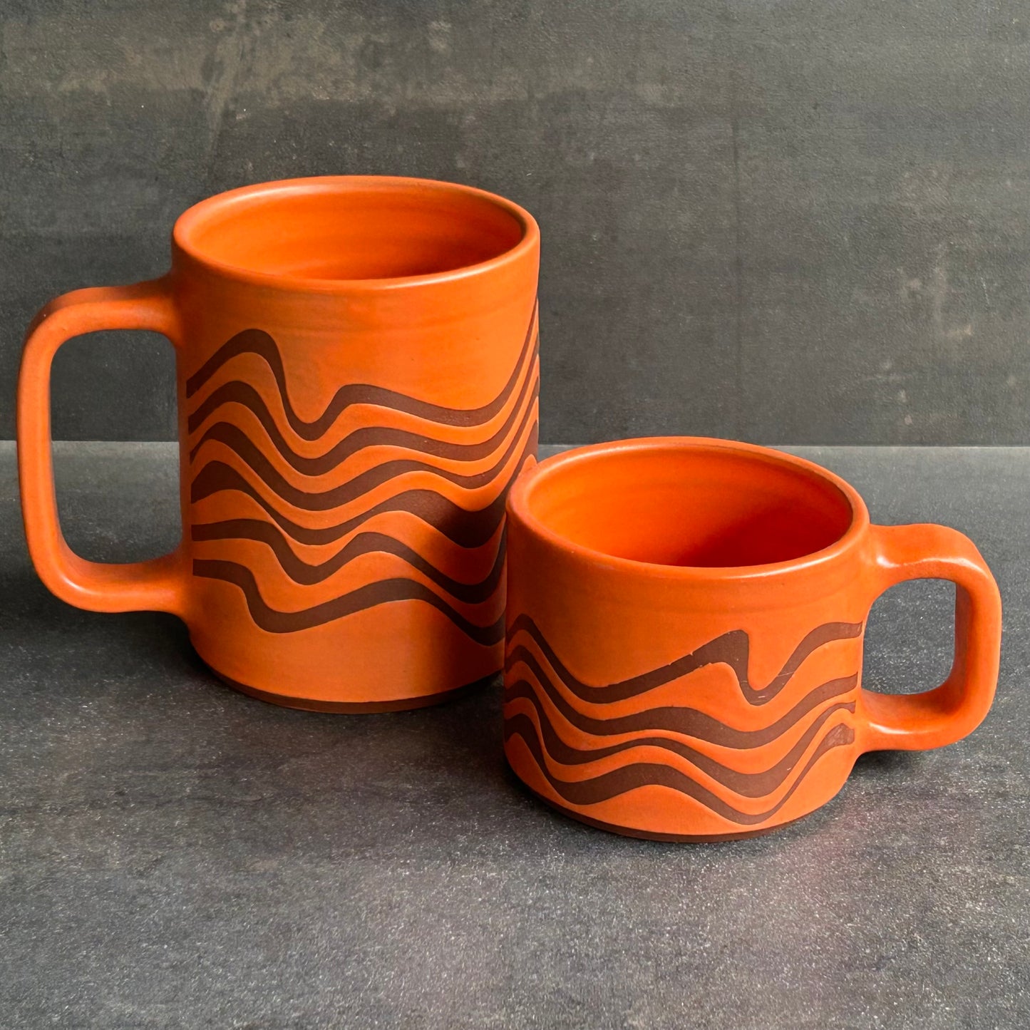 Mini Wave Mug - Orange Matte / Rust