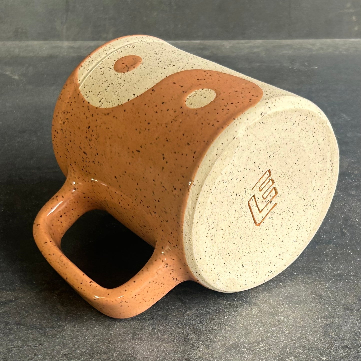 Yin Yang Mug - Nude / White Speckle