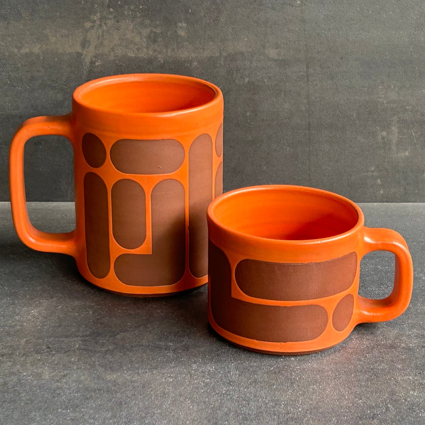 Mini Blob Mug -Orange Matte / Rust