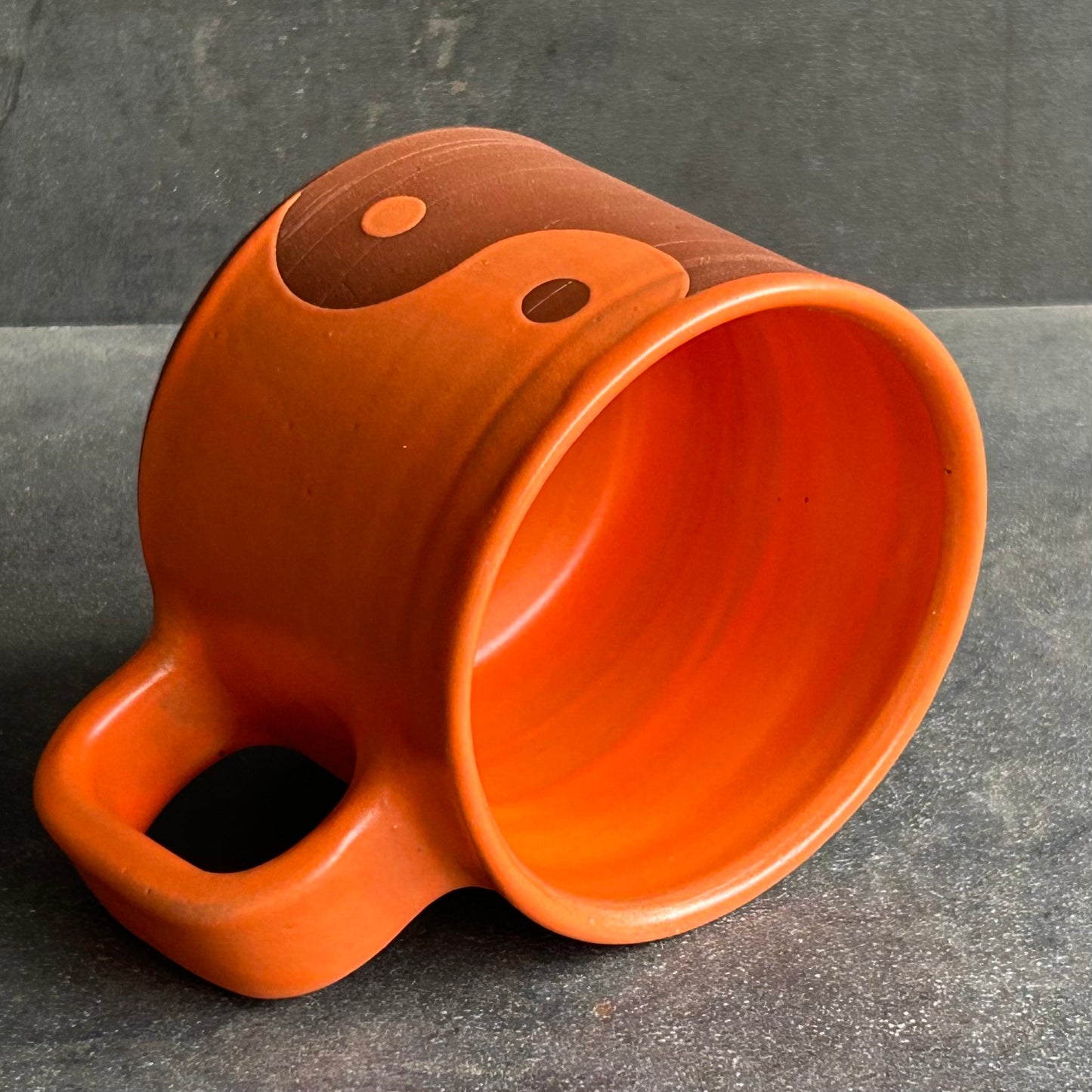 Mini Yin Yang Mug - Orange Matte / Rust