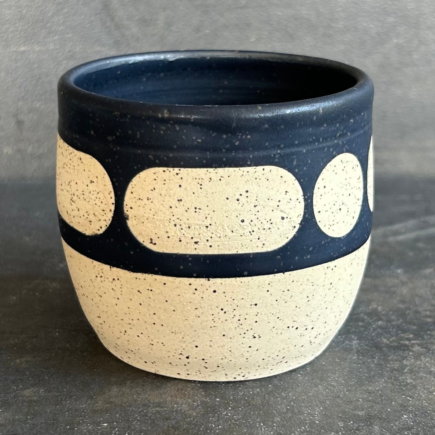 8oz Blob Cup -Black Matte / Speckled White