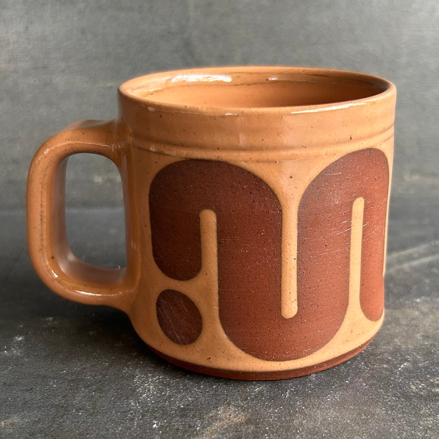 Mini Mug Big Wave (solid) -Nude / Rust
