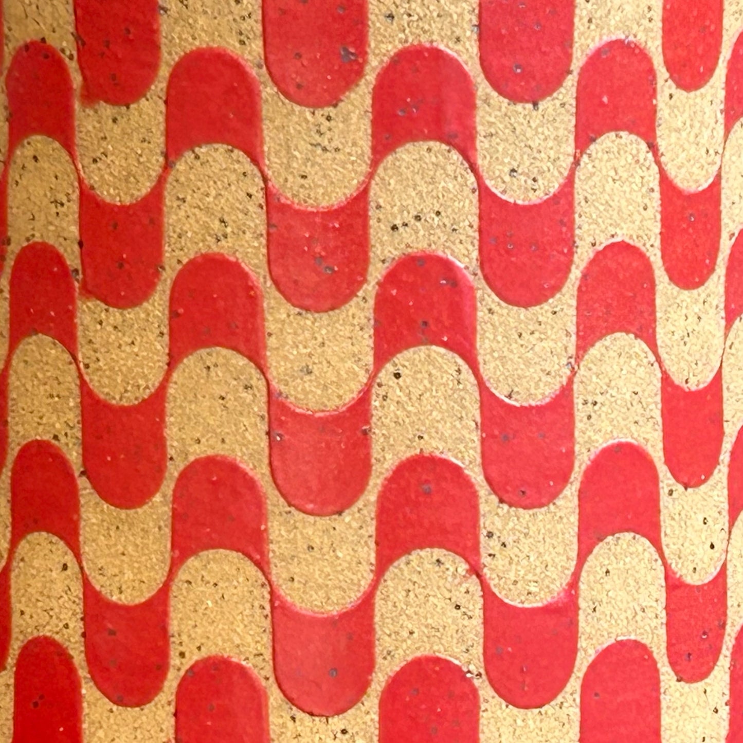 Retro Mug - Red Matte / Speckle Buff