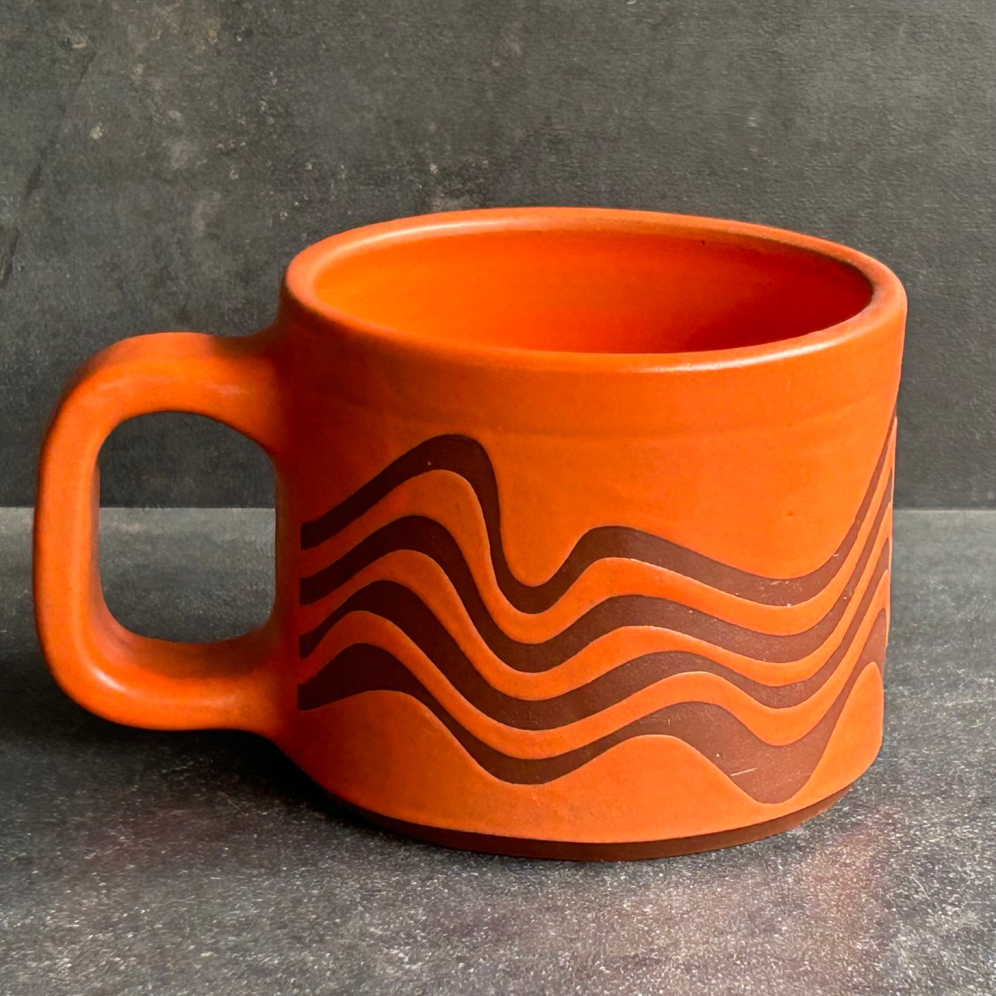 Mini Wave Mug - Orange Matte / Rust