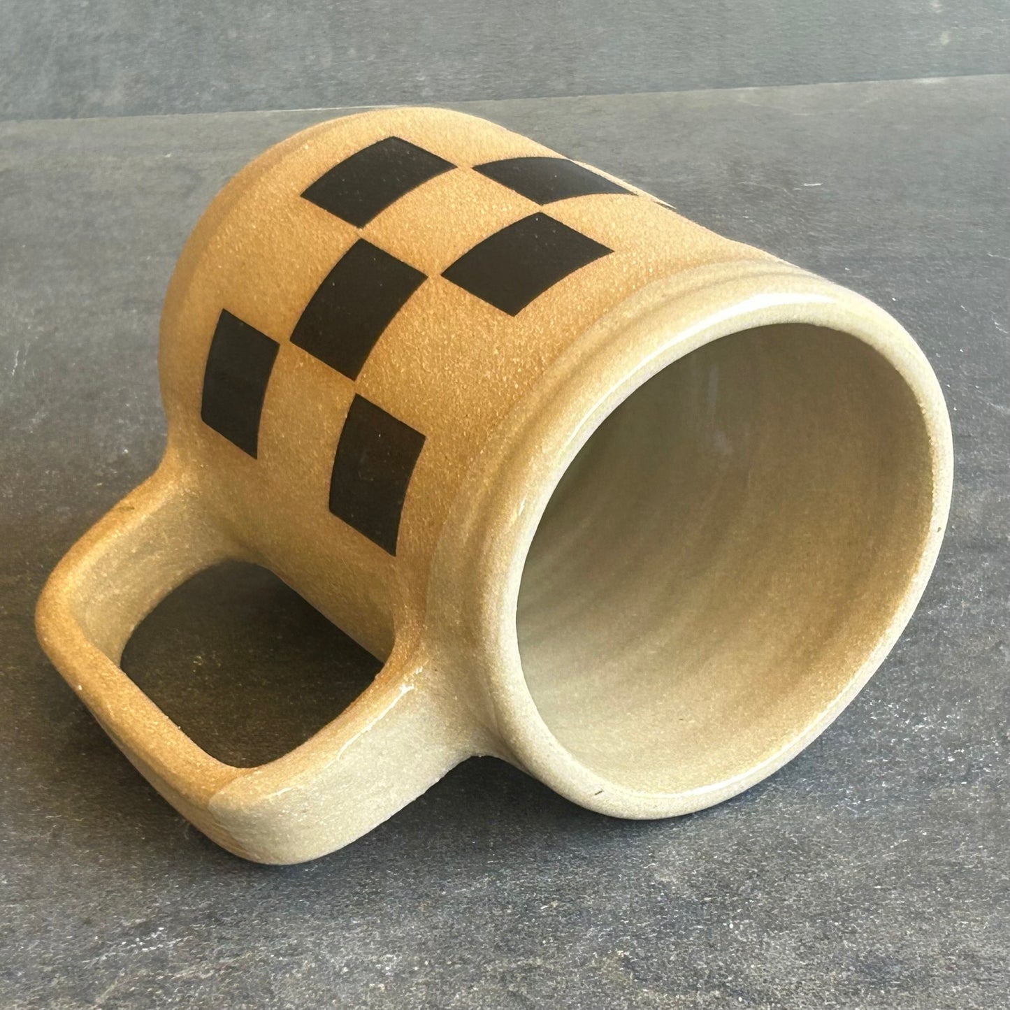 Checkerboard Mug - Sand / Black