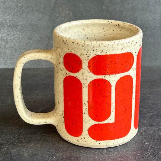 Blob Print Mug - Blood Orange / Speckle