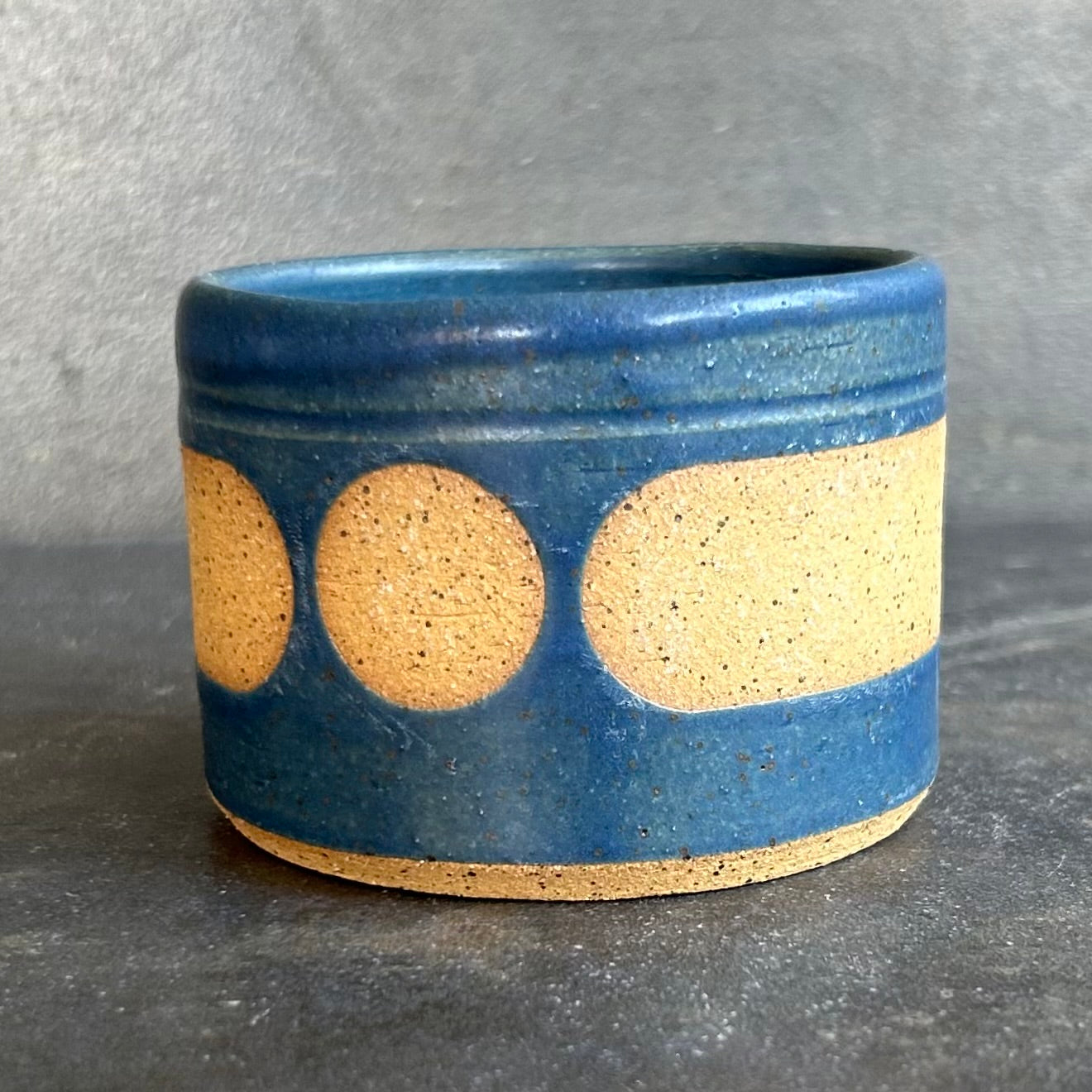 4oz. Blob Cortada Cup - Midnight Blue / Speckled Buff