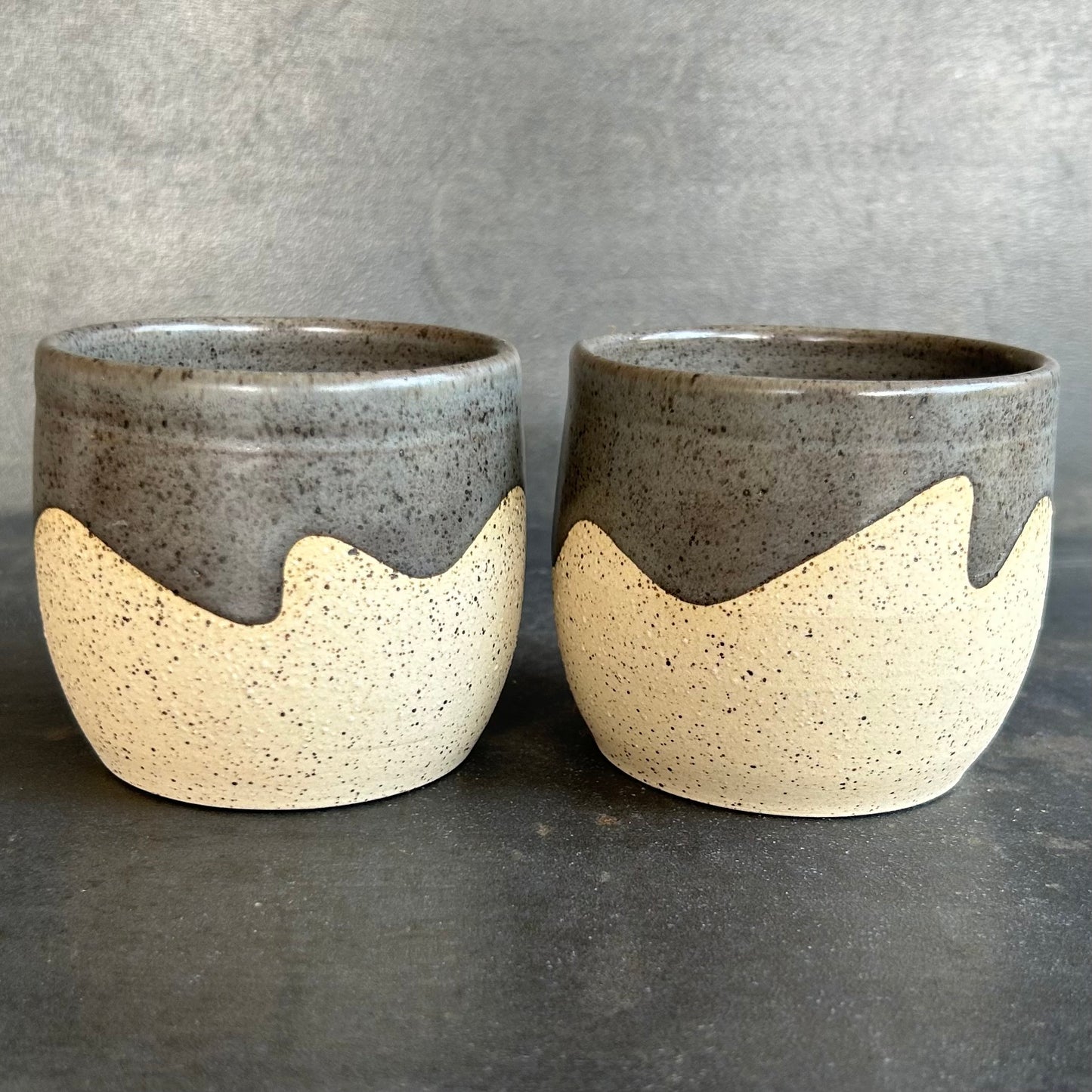 8oz Wave Cup - Gray / Speckled White