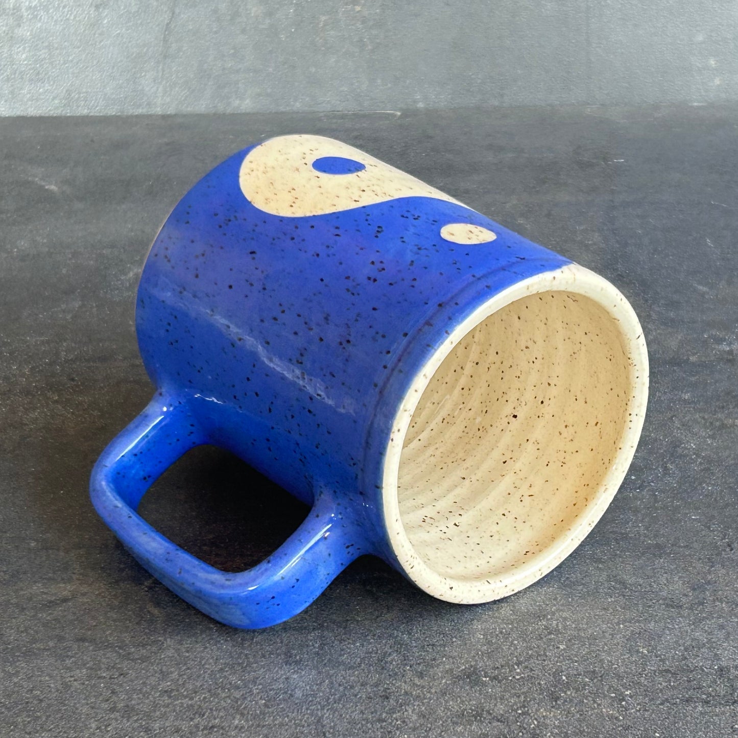 Yin Yang Mug - Blue / Speckle