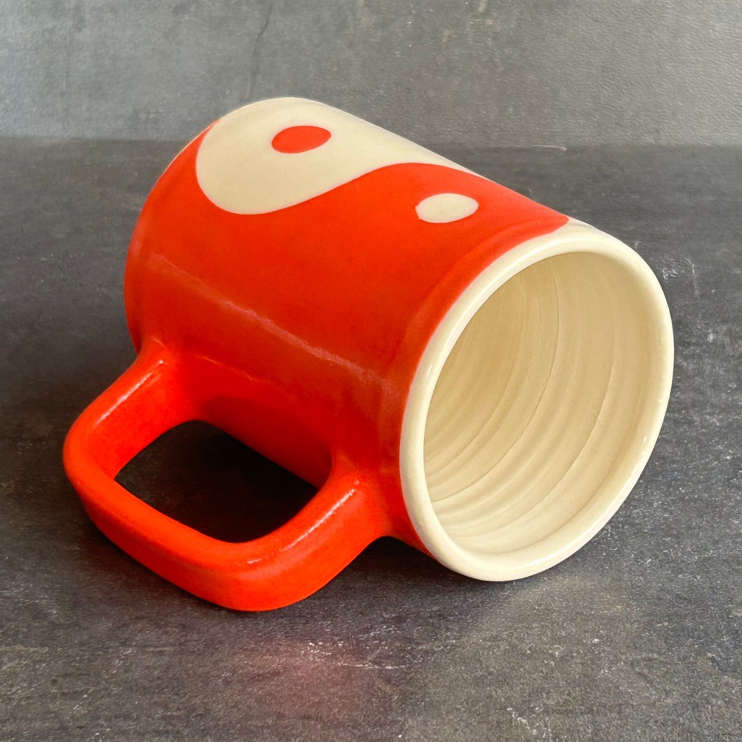 Yin Yang Mug - Blood Orange / White