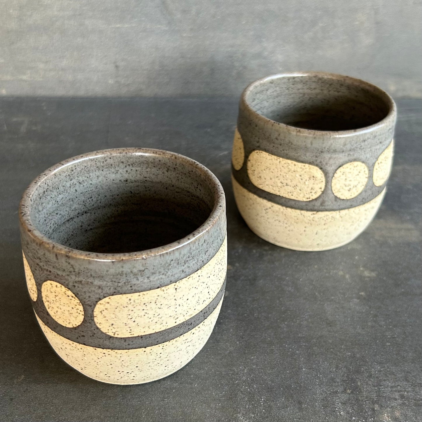 8oz Blob Cup - Gray / Speckled White