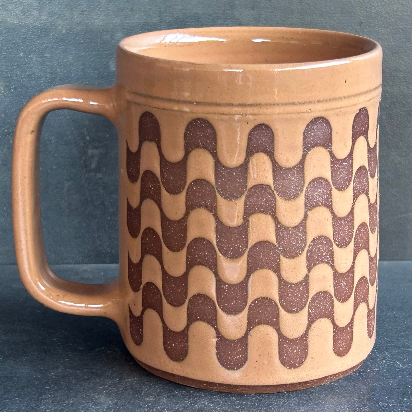 Retro Mug - Nude / Rust