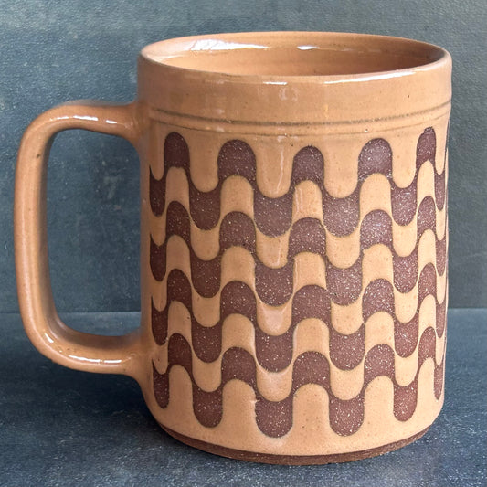 Retro Mug - Nude / Rust