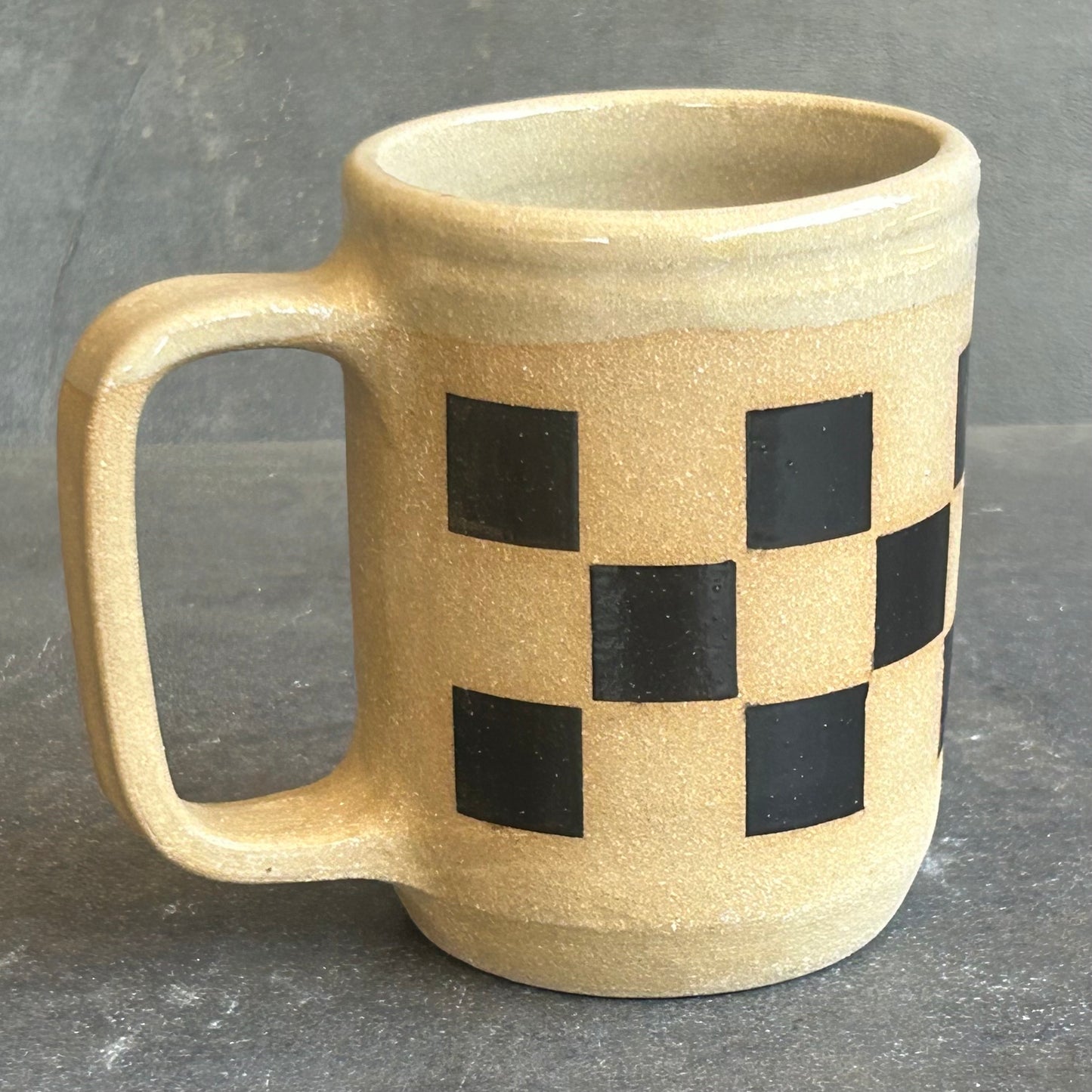 Checkerboard Mug - Sand / Black