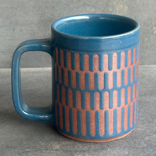 Pattern Mug - Teal / Rust
