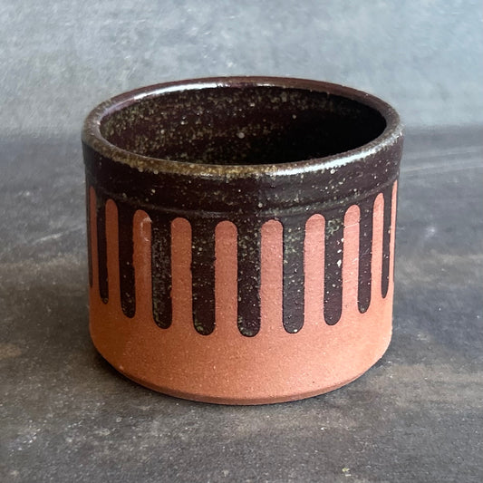 4oz. Drip Cortada Cup -Temmoku / Rust