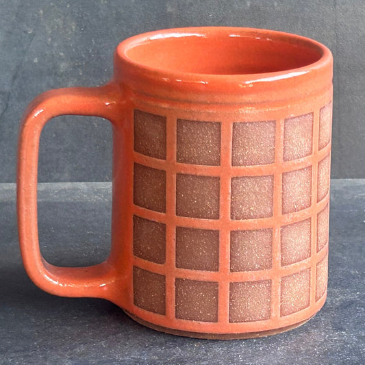 Lattice Mug - Coral / Rust
