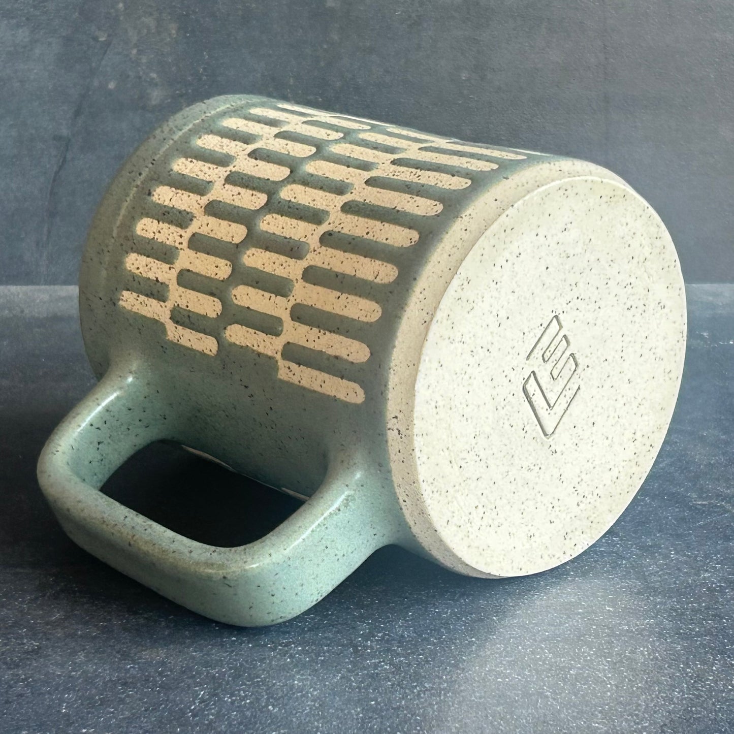 Pattern Mug - Ocean / Speckled White