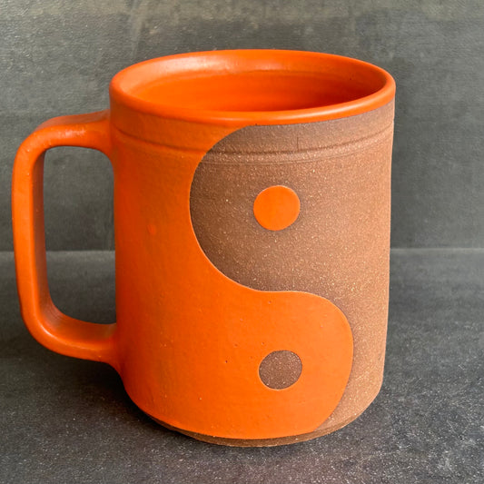Yin Yang Mug - Orange Matte / Rust