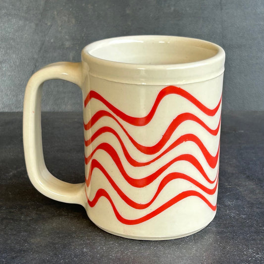 Wave Mug - Blood Orange / White