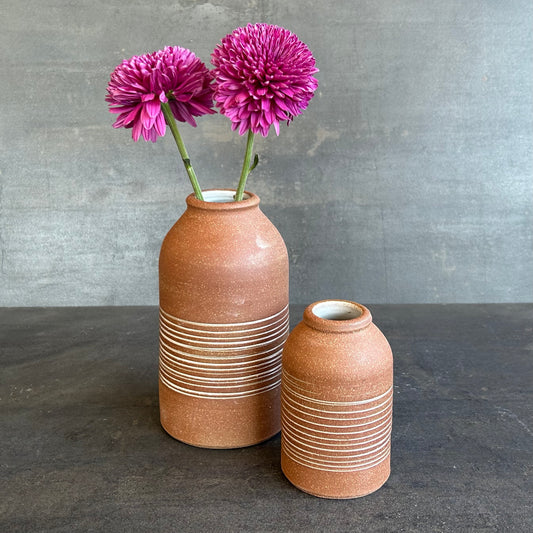 Vase Set - Rust / White