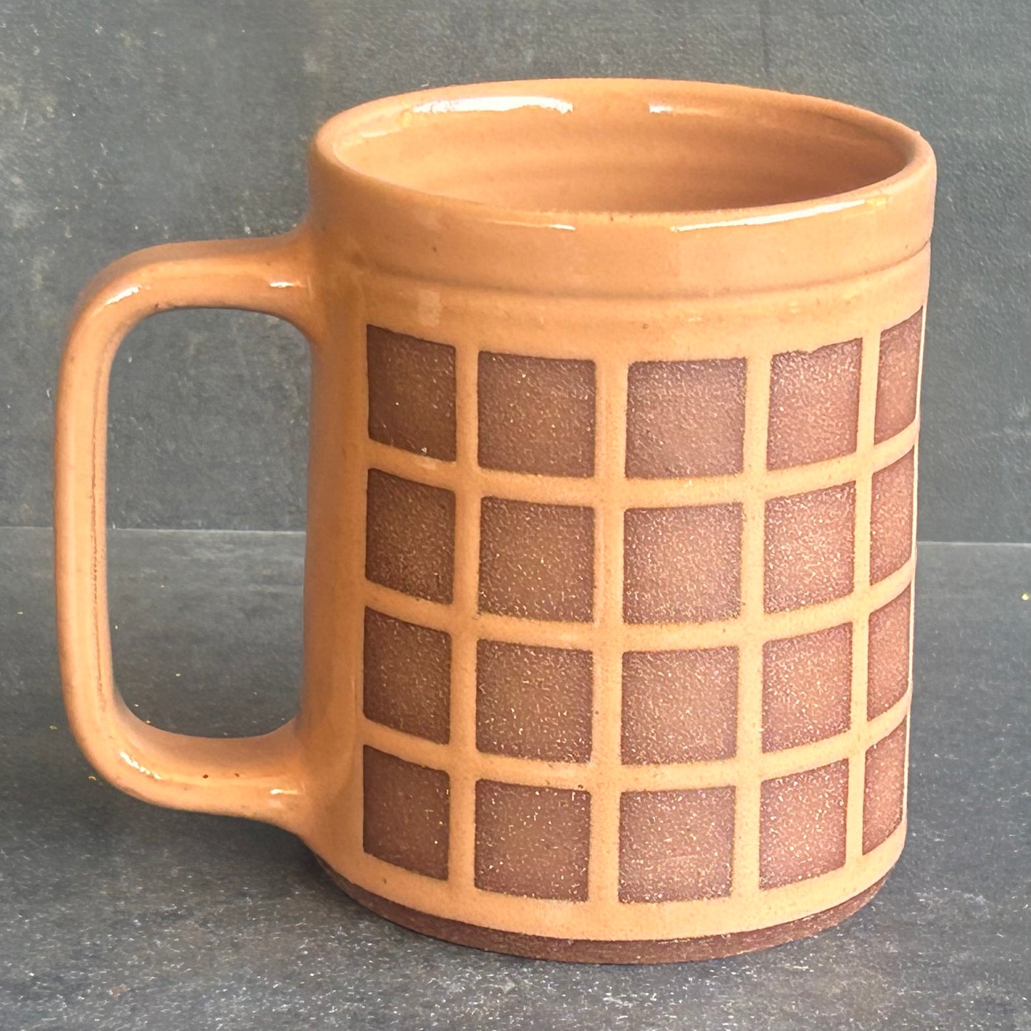 Lattice Mug - Nude / Rust