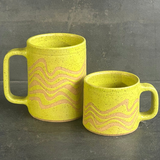 Mini Wave Mug - Citrus Matte / Speckled Buff