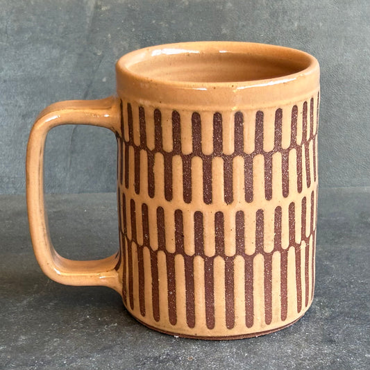 Pattern Mug - Nude / Rust