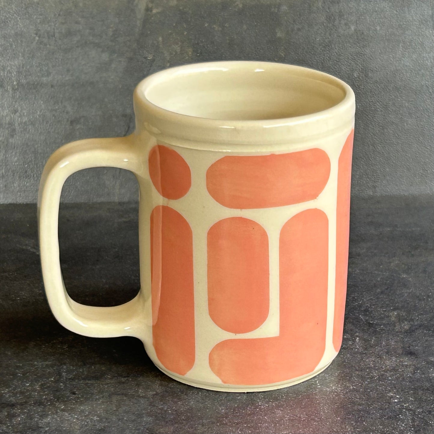 Blob Print Mug - Pink / White