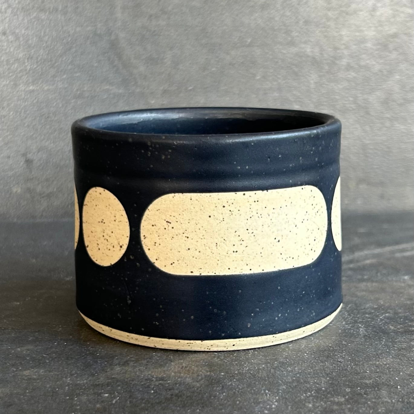 4oz. Blob Cortada Cup - Black Matte / Speckled White