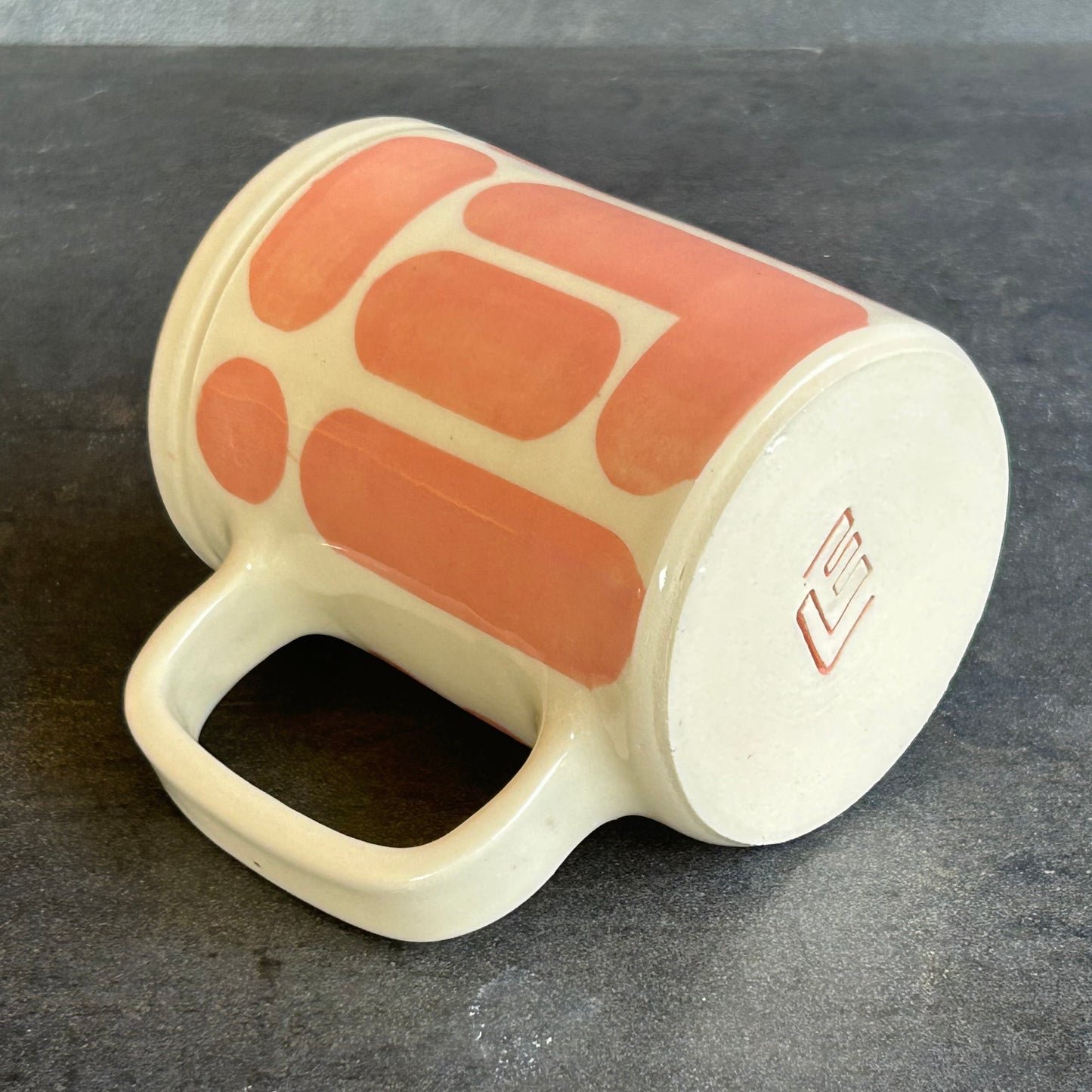 Blob Print Mug - Pink / White