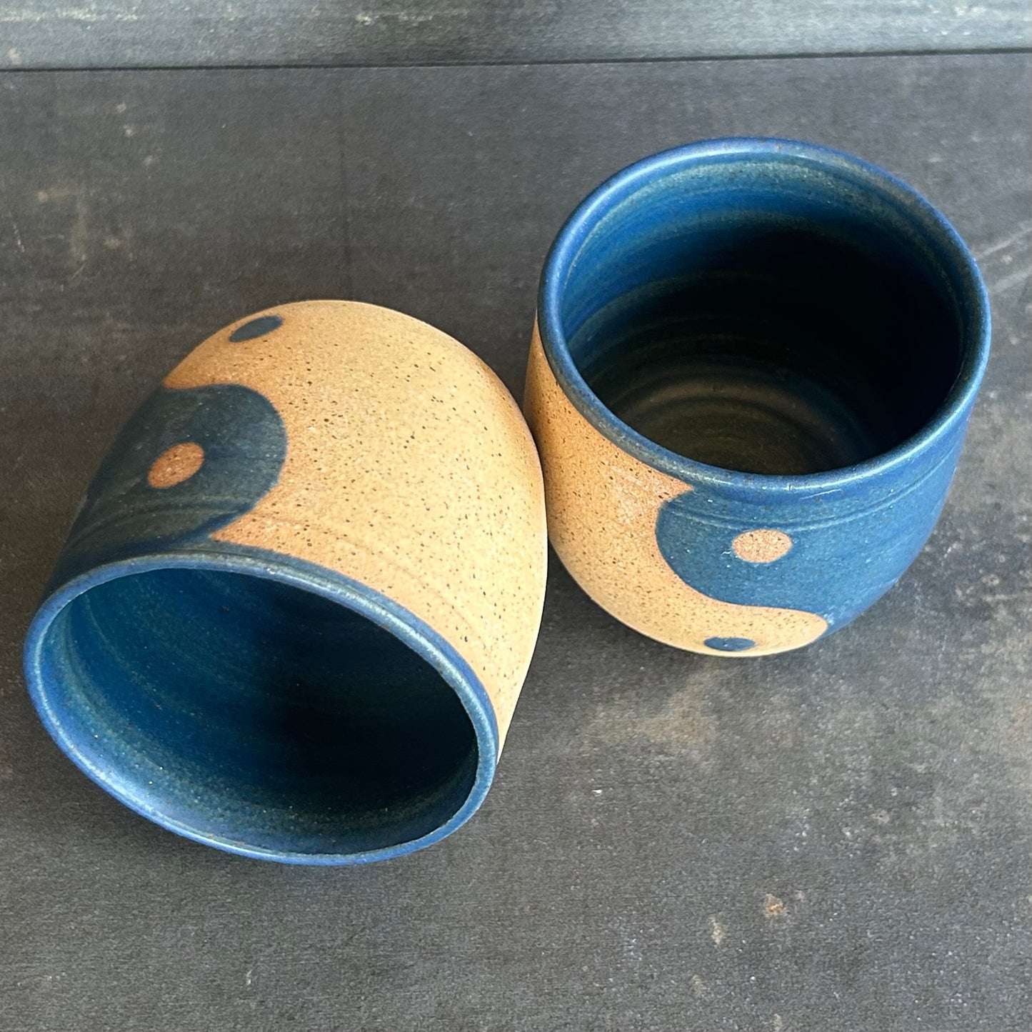 8oz Yin Yang Cup - Midnight Blue / Speckled Buff