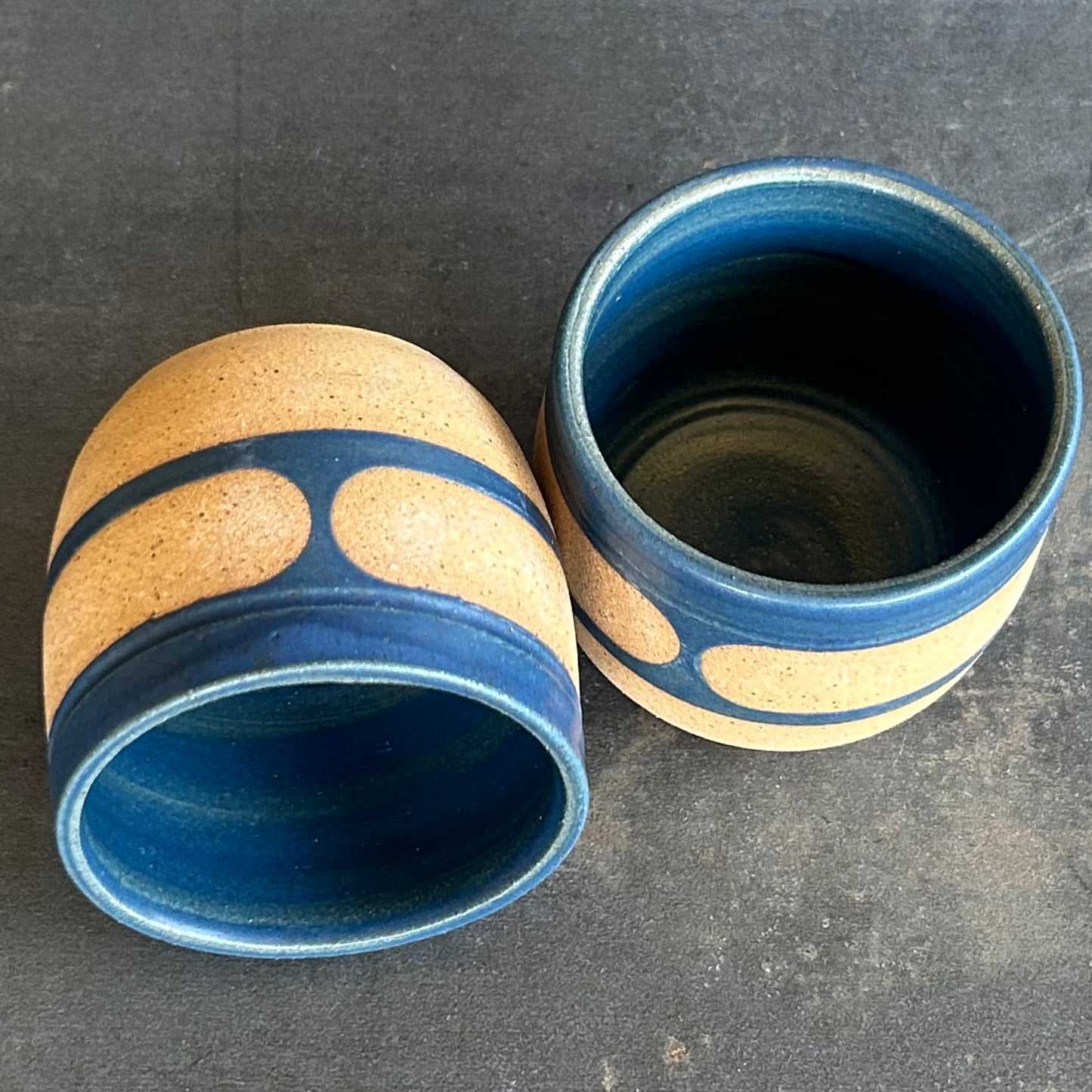 8oz Blob Cup -Midnight Blue / Speckled Buff