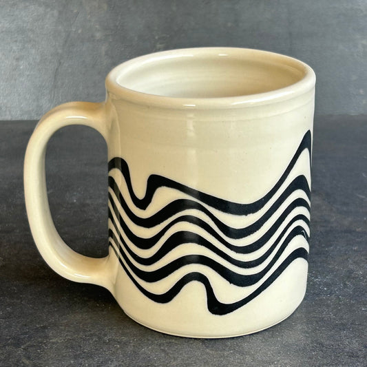 Wave Mug - Black / White