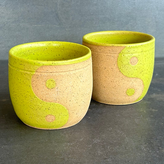 8oz Yin Yang Cup - Citrus Matte / Speckled Buff