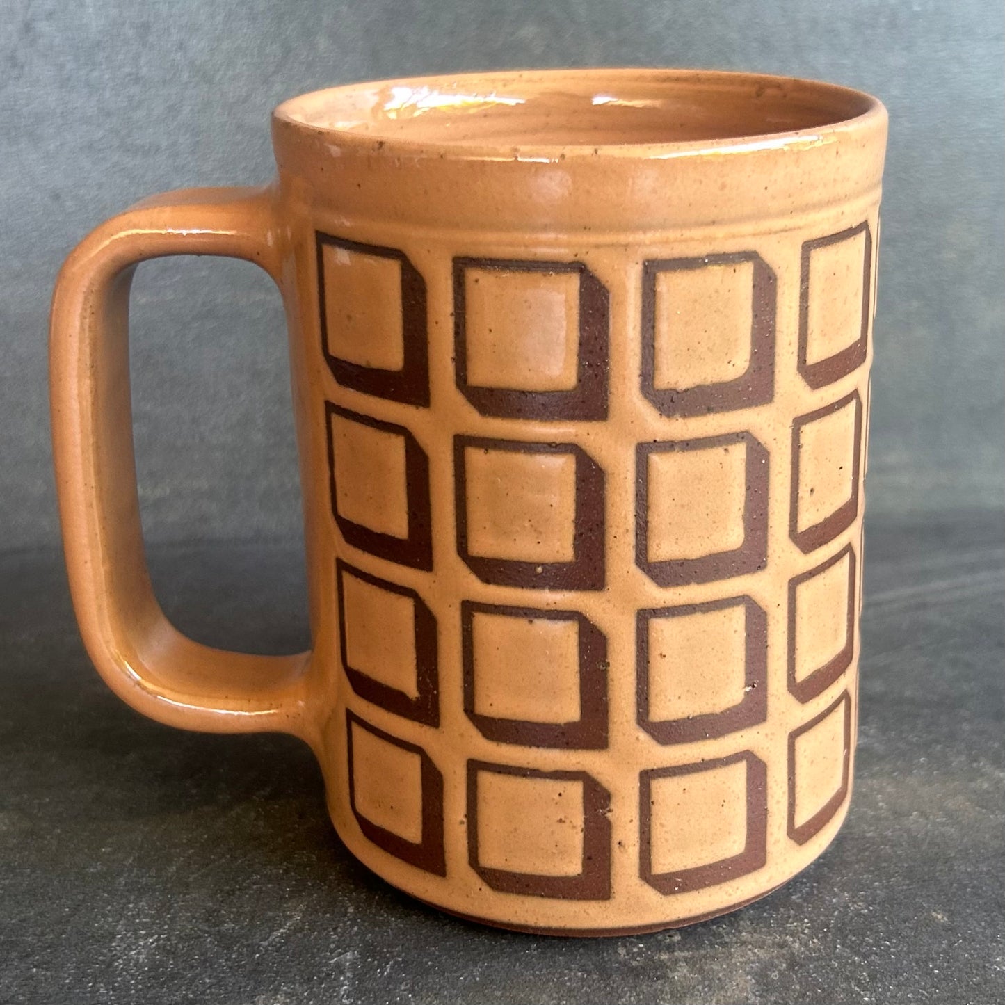 Cubes Mug -Nude / Rust
