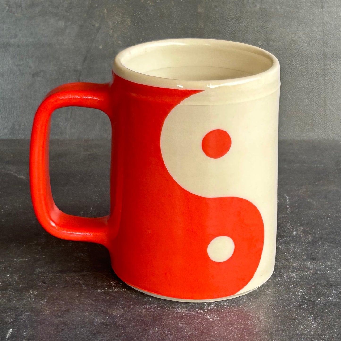 Yin Yang Mug - Blood Orange / White