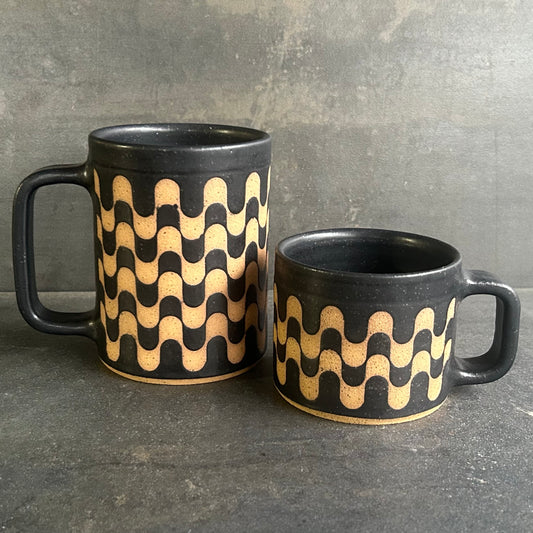Mini Retro Mug - Black Matte / Speckled Buff